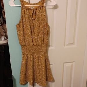 Miami Mustard Floral Mini Dress